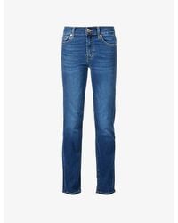 7 For All Mankind - Roxanne Slim-Fit Mid-Rise Stretch-Denim Jeans - Lyst