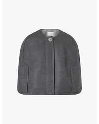 Givenchy - Cropped Wool And Cashmere-Blend Cape - Lyst