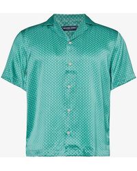 Frescobol Carioca - Graphic-print Short-sleeved Silk Shirt - Lyst