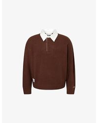 The Couture Club - Fluffy Collared Crewneck Knitted Jumper - Lyst