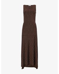 Siedres - Grace Studded Stretch-Woven Maxi Dress - Lyst