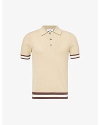 CHE - Quinn Stripe-Trimmed Cotton-Knit Polo Shirt - Lyst