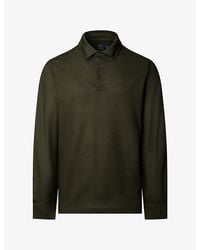 Hackett - Travel Long-Sleeved Lyocell And Cotton-Piqué Polo Shirt - Lyst