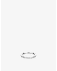 Astrid & Miyu - Stacking Rhodium-Plated Sterling- And Cubic Zirconia Ring - Lyst