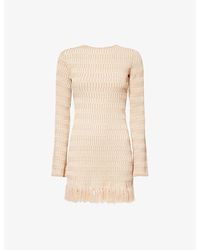 Devon Windsor - Costa Metallic Knit Dress - Lyst