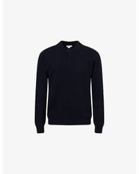 Sunspel - V-Neck Wool Knitted Jumper - Lyst