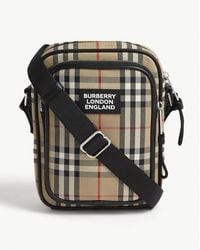 Burberry Freddy Check Canvas Reporter Bag - Multicolour