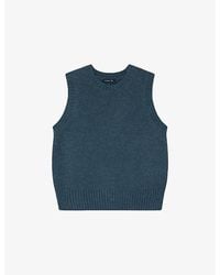 Soeur - Namaste Ribbed-Collar Stretch-Knitted Sweater Vest - Lyst