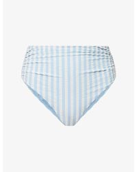 Jonathan Simkhai - Teya High Waist Ruched Bikini Bottoms - Lyst