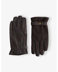 Barbour - Barlow Waterproof Leather And Wool Gloves - Lyst
