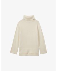 Reiss - Eliza Roll-Neck Wool-Cashmere Knitted Jumper - Lyst