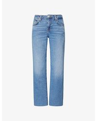 7 For All Mankind - Calie Straight-Leg Denim Jeans - Lyst