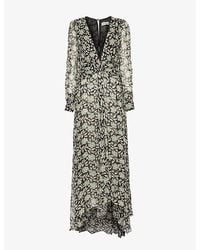 RIXO London - Meera Floral-pattern Woven Maxi Dress - Lyst