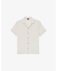 Reiss - Eden Cuban-Collar Towelling Shirt - Lyst