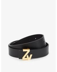 Zadig & Voltaire - Logo-Buckle Leather Belt - Lyst