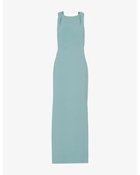 Whistles - Tie-Back Slim-Fit Stretch-Woven Maxi Dress - Lyst