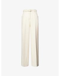 Gabriela Hearst - Norman Wide-Leg Silk-And-Wool Trousers - Lyst