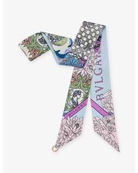 BVLGARI - Alchemist Shelley Printed Silk-Twill Scarf - Lyst