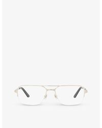 Cartier - Ct0308o Rectangle-frame Metal Sunglasses - Lyst