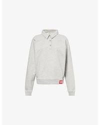 ADANOLA - Raglan Polo Cotton-Jersey Sweatshirt - Lyst