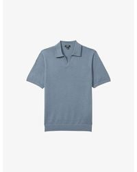 Reiss - Duchie Open-Collar Wool Polo Shirt - Lyst