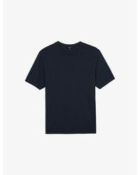 Reiss - Chad Crewneck Short-Sleeve Cotton-Blend T-Shirt - Lyst