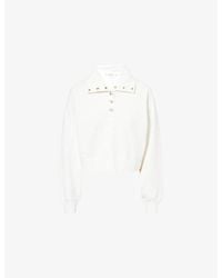 FRAME - Coach High-Neck Cotton-Jersey Sweatshirt - Lyst