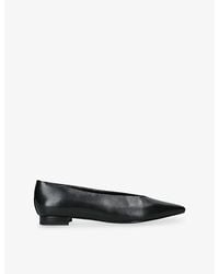 Sam Edelman - Emory Leather Pointed-Toe Ballet Flats - Lyst