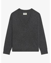 Zadig & Voltaire - Mikyz V-Neck Cashmere Jumper - Lyst