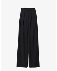 Dries Van Noten - Pleated Wide-leg High-rise Stretch-woven Trousers - Lyst