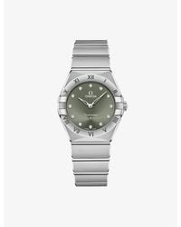 Omega - Constellation Stainless-Steel And Diamond Quartz Watch 28Mm - Lyst