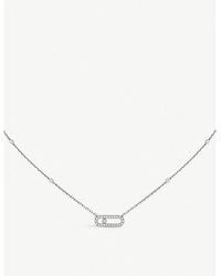 Messika - Move Uno 18ct -gold And Diamond Necklace - Lyst