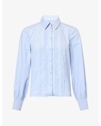 ME+EM - Micro Cord Slim-Fit Cotton-Blend Blouse - Lyst