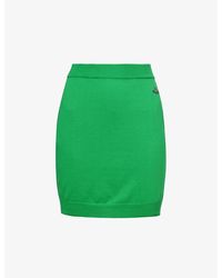 Vivienne Westwood - Bea Logo-embroidered Cotton-knit Mini Skirt - Lyst