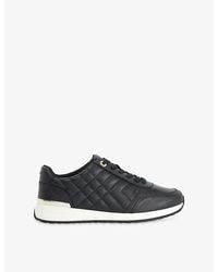 Dune - Evelie Quilted Leather Trainers - Lyst