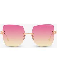 Dita Eyewear - D4000434 Embra Square-frame Metal Sunglasses - Lyst