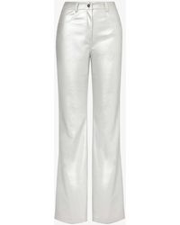 Amy Lynn - Lupe Metallic Faux-leather Trousers X - Lyst
