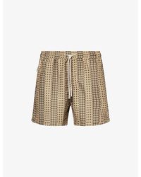 Oas - Regalia Logo-Tab Swim Shorts - Lyst