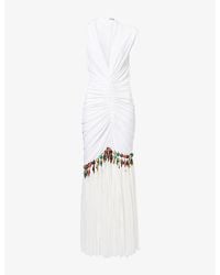 Christopher Esber - Tropique Droplet Wood-Embellished Jersey Gown - Lyst