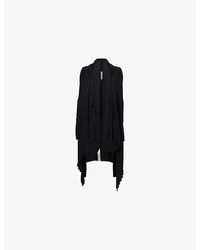 Rick Owens - Wrap Draped Wool Cardigan - Lyst