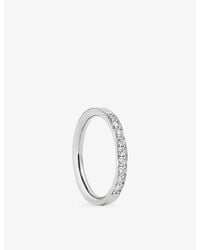 Monica Vinader - Essential Sterling- And 0.22Ct Lab-Grown Diamond Band Ring - Lyst