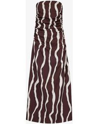 Faithfull The Brand - Simena Stripe-pattern Regular-fit Woven Midi Dress - Lyst