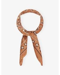 Sandro - Bandana-Print Square Silk Scarf - Lyst
