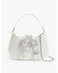 Self-Portrait - Bow-embellished Woven Top-handle Bag - Lyst