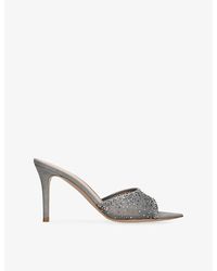 Gianvito Rossi - Rania 85 Mesh Heeled Mules - Lyst