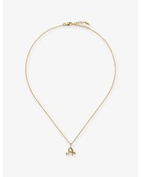 Missoma - Initial A Curly Molten 18Ct Vermeil Mini Necklace - Lyst