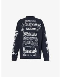 Balenciaga - Diy Metal Logo-print Oversized Cotton-jersey T-shirt - Lyst