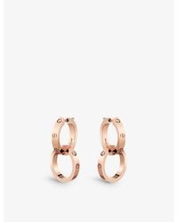 Cartier - Love 18Ct Hoop Earrings - Lyst