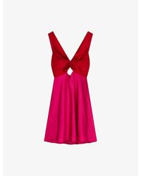 OMNES - Maggy Cut-Out Satin Mini Dress - Lyst