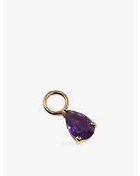 Astrid & Miyu - Birthstone February 14Ct- And Amethyst Earring Charm - Lyst
